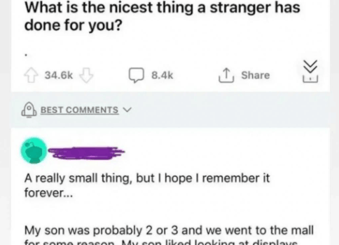 Nicest Thing Stranger Has Done..